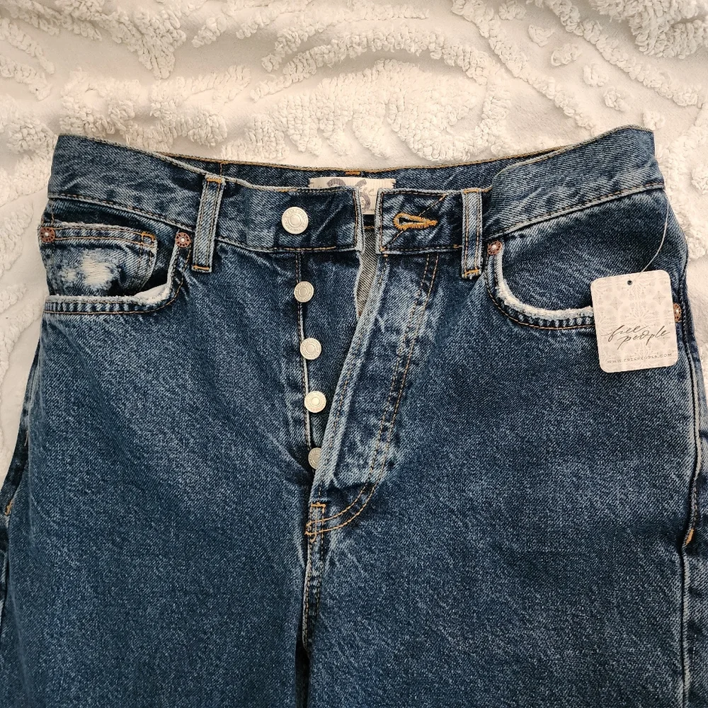 We The Free Free People Straight Leg Jeans Size Womnns 26 NWT Western Boho